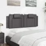 Gepolstertes Kopfteil aus grauem Kunstleder, 140 cm breit. von , Kopf- und Fußteile - Ref: Foro24-374793, Preis: 49,34 €, Rab...