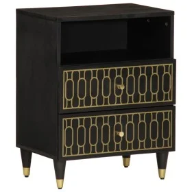 Mesita de noche madera maciza de mango 50x33x60 cm by , Nightstands - Ref: Foro24-358330, Price: 64,38 €, Discount: %