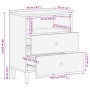 Mesita de noche madera maciza de mango 50x33x60 cm de , Mesitas de noche - Ref: Foro24-358330, Precio: 65,01 €, Descuento: %