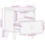 Mesita de noche de madera maciza de mango 40x33x46 cm de , Mesitas de noche - Ref: Foro24-358326, Precio: 40,21 €, Descuento: %