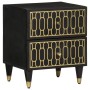Mesita de noche de madera maciza de mango 40x33x46 cm de , Mesitas de noche - Ref: Foro24-358318, Precio: 75,14 €, Descuento: %