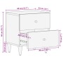 Mesita de noche de madera maciza de mango 40x33x46 cm de , Mesitas de noche - Ref: Foro24-358318, Precio: 75,14 €, Descuento: %