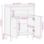 Armario auxiliar madera maciza de mango 60x33x75 cm de , Aparadores - Ref: Foro24-358345, Precio: 77,94 €, Descuento: %
