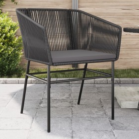 Sillones de jardín con cojines 2 uds ratán sintético negro de , Sillas de jardín - Ref: Foro24-369102, Precio: 137,40 €, Desc...