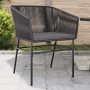 Sillones de jardín con cojines 2 uds ratán sintético negro de , Sillas de jardín - Ref: Foro24-369102, Precio: 137,40 €, Desc...
