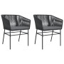 Sillones de jardín con cojines 2 uds ratán sintético negro de , Sillas de jardín - Ref: Foro24-369102, Precio: 137,40 €, Desc...