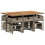 Set de comedor de jardín 11 pzas y cojines ratán sintético gris de , Conjuntos de jardín - Ref: Foro24-3278101, Precio: 513,7...