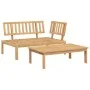 Set de sofás de palets de jardín 2 pzas madera maciza de acacia de , Sofás de exterior - Ref: Foro24-365853, Precio: 192,55 €...