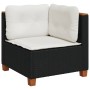 Set de sofás de jardín 7 pzas con cojines ratán sintético negro de , Conjuntos de jardín - Ref: Foro24-3261743, Precio: 489,2...