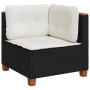 Set de sofás de jardín 6 piezas y cojines ratán sintético negro de , Conjuntos de jardín - Ref: Foro24-3261845, Precio: 417,2...