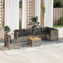 Set de sofás de jardín 7 pzas con cojines ratán sintético gris de , Conjuntos de jardín - Ref: Foro24-3261879, Precio: 578,68...