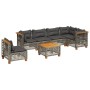 Set de sofás de jardín 7 pzas con cojines ratán sintético gris de , Conjuntos de jardín - Ref: Foro24-3261879, Precio: 578,68...