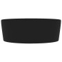 Lavabo lujoso con rebosadero cerámica negro mate 36x13 cm de vidaXL, Lavabos - Ref: Foro24-147041, Precio: 76,87 €, Descuento: %