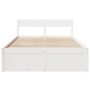 Estructura de cama con cajones madera de pino blanco 120x200 cm de , Camas y somieres - Ref: Foro24-3282352, Precio: 316,39 €...