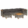 Set de sofás de jardín 7 pzas con cojines ratán sintético gris de , Conjuntos de jardín - Ref: Foro24-3261921, Precio: 560,39...