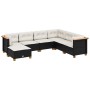 Set de sofás de jardín 7 pzas con cojines ratán sintético negro de , Conjuntos de jardín - Ref: Foro24-3261935, Precio: 473,5...