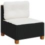 Set de sofás de jardín 7 pzas con cojines ratán sintético negro de , Conjuntos de jardín - Ref: Foro24-3261935, Precio: 473,5...