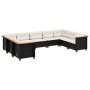Set de sofás de jardín 8 piezas y cojines ratán sintético negro de , Conjuntos de jardín - Ref: Foro24-3261977, Precio: 609,4...