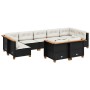 Set de sofás de jardín 8 piezas y cojines ratán sintético negro de , Conjuntos de jardín - Ref: Foro24-3261989, Precio: 609,4...