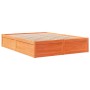 Estructura de cama madera maciza pino marrón cera 160x200 cm de , Camas y somieres - Ref: Foro24-3282371, Precio: 223,17 €, D...