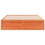 Estructura de cama madera maciza pino marrón cera 160x200 cm de , Camas y somieres - Ref: Foro24-3282371, Precio: 223,17 €, D...