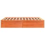 Estructura de cama madera maciza pino marrón cera 160x200 cm de , Camas y somieres - Ref: Foro24-3282371, Precio: 223,17 €, D...