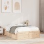 Estructura de cama madera maciza de pino 135x190 cm de , Camas y somieres - Ref: Foro24-3282384, Precio: 173,39 €, Descuento: %