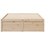 Estructura de cama madera maciza de pino 135x190 cm de , Camas y somieres - Ref: Foro24-3282384, Precio: 173,39 €, Descuento: %