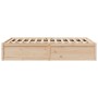 Estructura de cama madera maciza de pino 135x190 cm de , Camas y somieres - Ref: Foro24-3282384, Precio: 173,39 €, Descuento: %