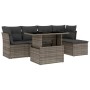 Set de muebles de jardín 6 pzas y cojines ratán sintético gris de , Conjuntos de jardín - Ref: Foro24-3266550, Precio: 367,30...