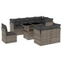 Set de muebles de jardín 9 pzas y cojines ratán sintético gris de , Conjuntos de jardín - Ref: Foro24-3266730, Precio: 582,26...