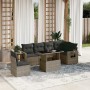 Set de sofás de jardín 7 pzas con cojines ratán sintético gris de , Conjuntos de jardín - Ref: Foro24-3267940, Precio: 476,73...
