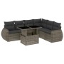 Set de sofás de jardín 7 pzas con cojines ratán sintético gris de , Conjuntos de jardín - Ref: Foro24-3268560, Precio: 488,55...