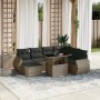 Set de sofás de jardín y cojines 8 piezas ratán sintético gris de , Conjuntos de jardín - Ref: Foro24-3268700, Precio: 530,74...