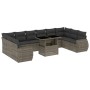 Set de sofás de jardín 11 pzas y cojines ratán sintético gris de , Conjuntos de jardín - Ref: Foro24-3268780, Precio: 763,24 ...