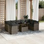 Set de sofás de jardín 10 pzas con cojines ratán sintético gris de , Conjuntos de jardín - Ref: Foro24-3266820, Precio: 623,2...