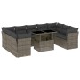 Set de sofás de jardín 10 pzas con cojines ratán sintético gris de , Conjuntos de jardín - Ref: Foro24-3266820, Precio: 623,2...