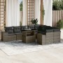 Set de sofás de jardín 10 pzas con cojines ratán sintético gris de , Conjuntos de jardín - Ref: Foro24-3269390, Precio: 654,1...