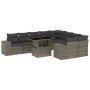 Set de sofás de jardín 10 pzas con cojines ratán sintético gris de , Conjuntos de jardín - Ref: Foro24-3269390, Precio: 654,1...