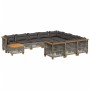 Set de sofás de jardín 11 pzas y cojines ratán sintético gris de , Conjuntos de jardín - Ref: Foro24-3262059, Precio: 898,00 ...