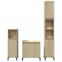 Set de muebles de baño 3 pzas madera contrachapada roble Sonoma de , Muebles de baño - Ref: Foro24-3282655, Precio: 184,05 €,...