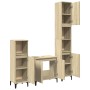 Set de muebles de baño 3 pzas madera contrachapada roble Sonoma de , Muebles de baño - Ref: Foro24-3282655, Precio: 184,05 €,...