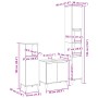 Set de muebles de baño 3 pzas madera contrachapada roble Sonoma de , Muebles de baño - Ref: Foro24-3282655, Precio: 184,05 €,...