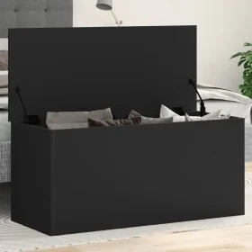 Caja de almacenaje madera de ingeniería negro 100x42x46 cm de , Baúles de almacenamiento - Ref: Foro24-840661, Precio: 95,72 ...