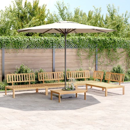Set de sofás de palets de jardín 5 pzas madera maciza de acacia de , Sofás de exterior - Ref: Foro24-3209304, Precio: 540,00 ...