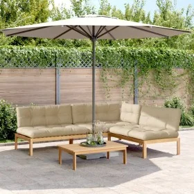 Garten-Palettensofa-Set mit 4-teiligen Kissen aus Akazienholz. von , Outdoor-Sofas - Ref: Foro24-3209333, Preis: 619,77 €, Ra...