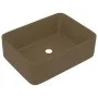 Lavabo de lujo de cerámica crema mate 41x30x12 cm by vidaXL, Sinks - Ref: Foro24-147051, Price: 49,30 €, Discount: %