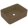 Lavabo de lujo de cerámica crema mate 41x30x12 cm de vidaXL, Lavabos - Ref: Foro24-147051, Precio: 49,88 €, Descuento: %