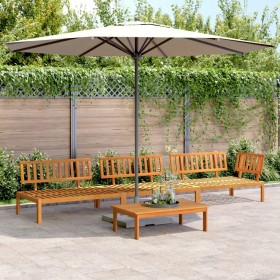 Set de sofás de palets de jardín 4 pzas madera maciza de acacia de , Sofás de exterior - Ref: Foro24-3209428, Precio: 470,76 ...