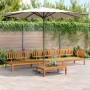 Set de sofás de palets de jardín 4 pzas madera maciza de acacia de , Sofás de exterior - Ref: Foro24-3209428, Precio: 470,76 ...